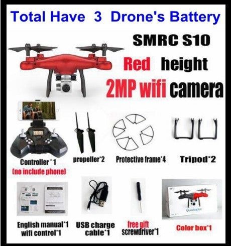 S10 SMRC FPV Quadcopter Drohne WiFi 2MP Kamera Micro RC Racer