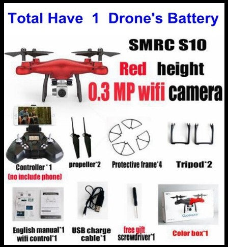 S10 SMRC FPV Quadcopter Drohne WiFi 2MP Kamera Micro RC Racer