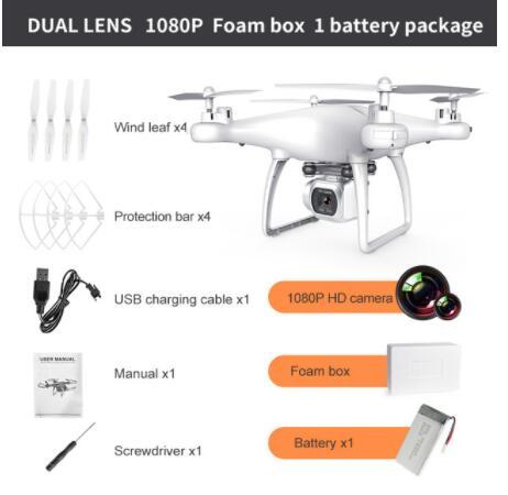 Ferngesteuerte Drohne HD 4K Dual-Kamera Lange Flugzeit Höhenhaltung
