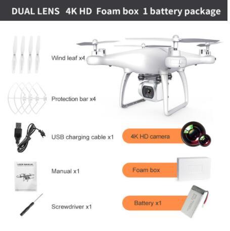 Ferngesteuerte Drohne HD 4K Dual-Kamera Lange Flugzeit Höhenhaltung