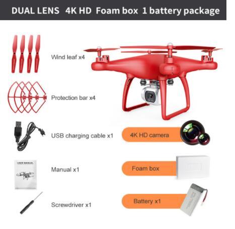Ferngesteuerte Drohne HD 4K Dual-Kamera Lange Flugzeit Höhenhaltung