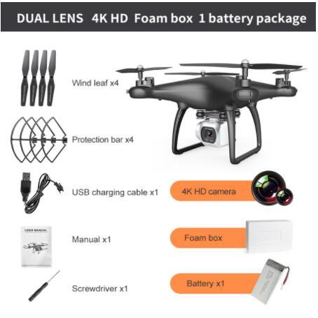 Ferngesteuerte Drohne HD 4K Dual-Kamera Lange Flugzeit Höhenhaltung