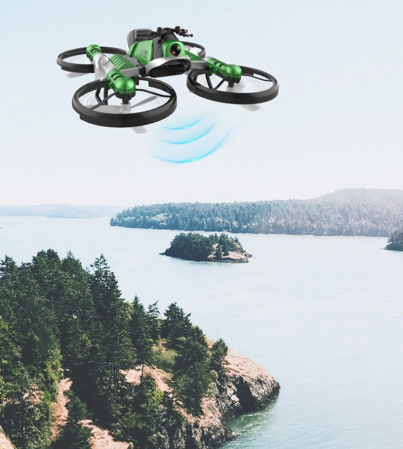 WiFi FPV RC Drohne Motorrad 2-in-1 Faltbar 0.3MP Kamera Höhenhaltung