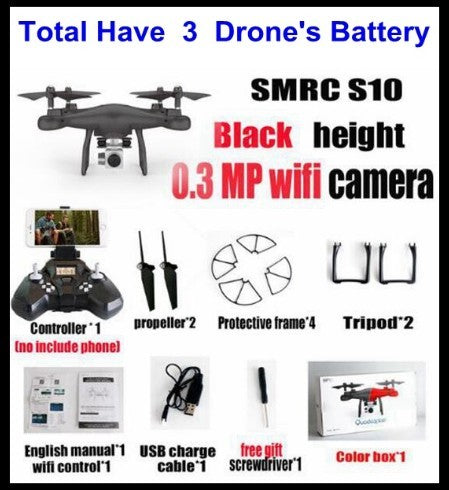 S10 SMRC FPV Quadcopter Drohne WiFi 2MP Kamera Micro RC Racer