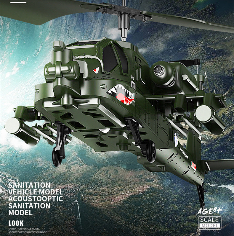 Apache Kampfhubschrauber Sturzresistente RC Drohne Helikopter Spielzeug