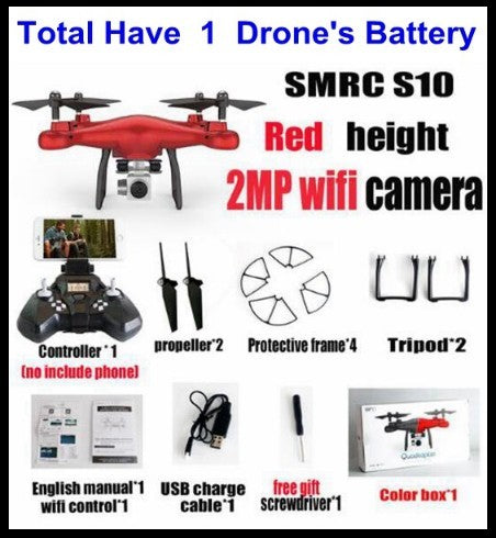 S10 SMRC FPV Quadcopter Drohne WiFi 2MP Kamera Micro RC Racer