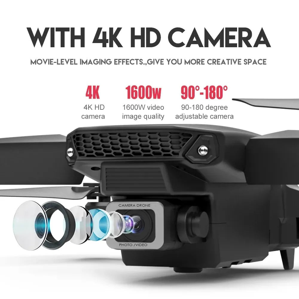 E88 Pro WiFi FPV Drohne Weitwinkel 4K 1080P Kamera Faltbarer Quadcopter