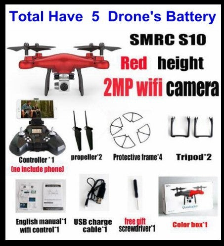S10 SMRC FPV Quadcopter Drohne WiFi 2MP Kamera Micro RC Racer