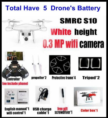 S10 SMRC FPV Quadcopter Drohne WiFi 2MP Kamera Micro RC Racer
