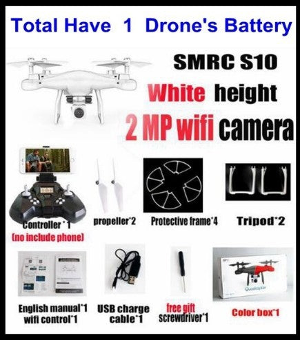 S10 SMRC FPV Quadcopter Drohne WiFi 2MP Kamera Micro RC Racer