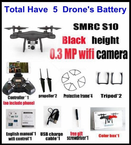 S10 SMRC FPV Quadcopter Drohne WiFi 2MP Kamera Micro RC Racer