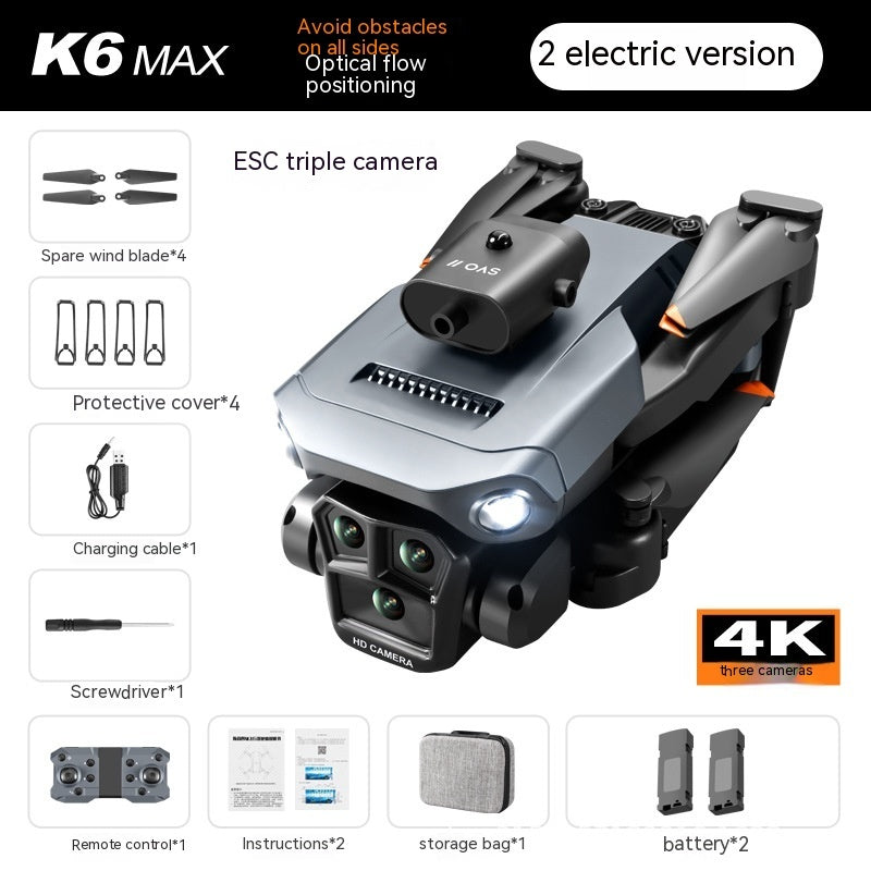 K6 MAX UAV Drohne Drei-Kamera HD Luftaufnahmen Hinderniserkennung