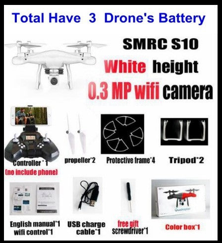 S10 SMRC FPV Quadcopter Drohne WiFi 2MP Kamera Micro RC Racer